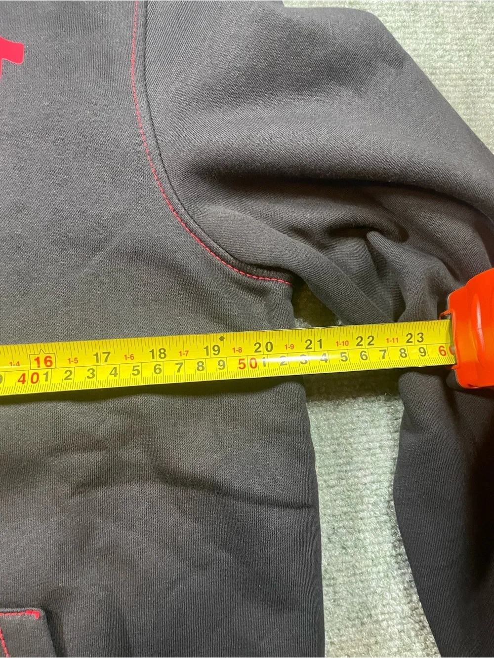 True Religion Black Hoodie with Red Logo